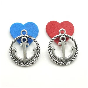 Lot 10/20/60X Retro style Hook Jewelry Making alloy charms pendants 18x16mm - Picture 1 of 7