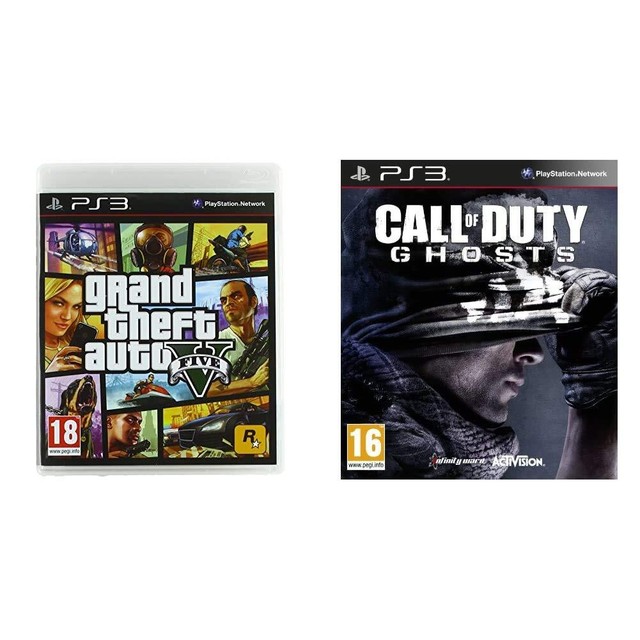 Jogos P S 3 Call Of Duty Ghosts, Grand Theft Auto Five V, Grand Turismo 5, Brinquedo Ps3 Usado 45597750