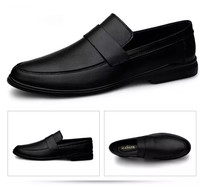 men genuine cow leather waterproof comfy non slip soft slip on casual oxfords