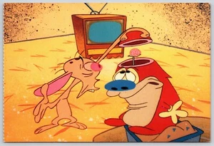 Postcard The Ren & Stimpy Show 1992 Nickelodeon Cartoon Grosset and Dunlap - Picture 1 of 2