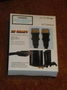Hype HDMI Alta Velocidad con Ethernet 6 pies, listo para 3D 24k Con chapado en oro. LBLK-6 - Imagen 1 de 2