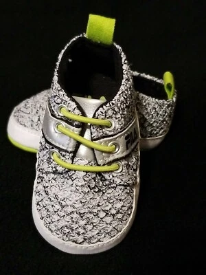 FILA Boys Gray/Black Crib Shoes 0-6 Mo-Great Condition - Image 1 of 4