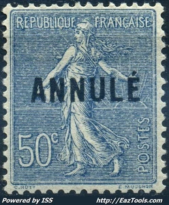 FRANCE TYPE SEMEUSE COURS INSTRUCTION N° 161CI2 NEUF * AVEC CHARNIERE - Picture 1 of 2