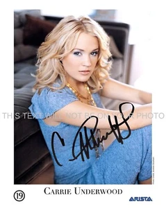 CARRIE UNDERWOOD AUTÓGRAFO FIRMADO 8X10 RPT FOTO PROMOCIONAL MÚSICA COUNTRY SUPERESTRELLA - Imagen 1 de 1