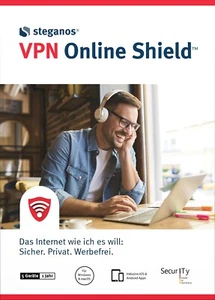 Steganos Online Shield VPN 2025, 5 Geräte, 1 Jahr, Digitaler Download - Bild 1 von 6
