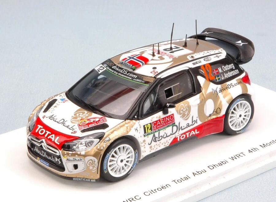 CITROEN DS3 N.12 4th MONTE CARLO 2015 M.OSTBERG-J.ANDERSSON 1:43 - Immagine 1 di 1