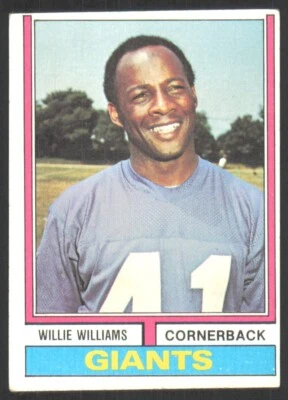 1974 Topps Willie Williams New York Giants #284 - Image 1 of 2