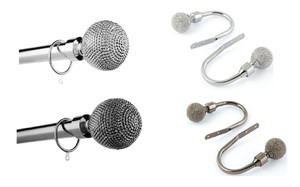 New Stylish Beaded Curtain Pole Fully Extendable or Holdbacks (sold seperatly)