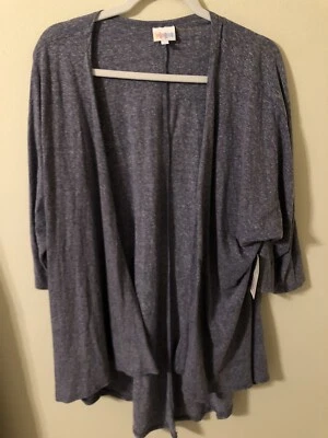 Suéter Cárdigan Lularoe M Linsday Azul Jaspeado - Nuevo Con Etiquetas Foto 1 de 4