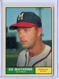 1961 Topps Eddie Mathews Milwaukee Braves #120 ⭐️💥🎯 GVG - Picture 1 of 2