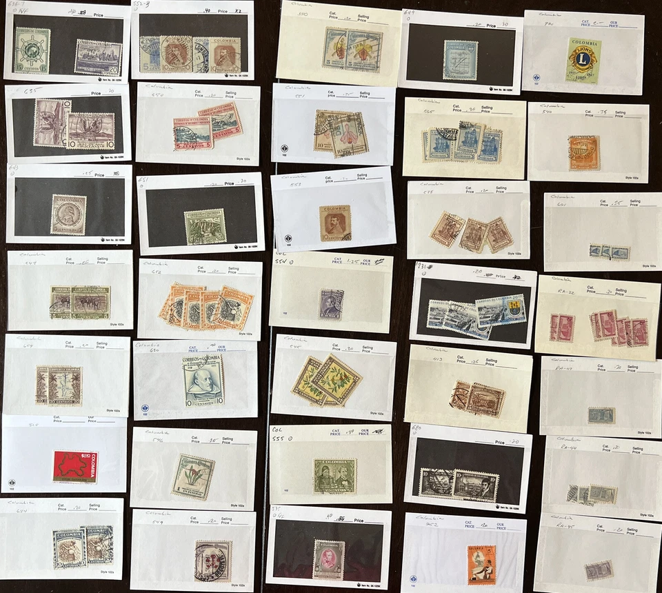 LOTE DE SELLOS COLOMBIA EN 35 CRISTALES DIFERENTES CLUB DE LEONES, ARQUITECTURA #14 Foto 1 de 4