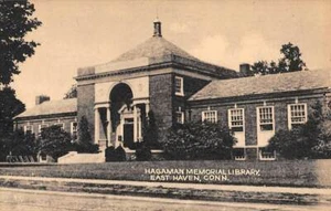 EAST HAVEN, CT ~ HAGAMAN MEMORIAL LIBRARY, COLLOTYPE PUB ~ 1907-20 - Picture 1 of 2