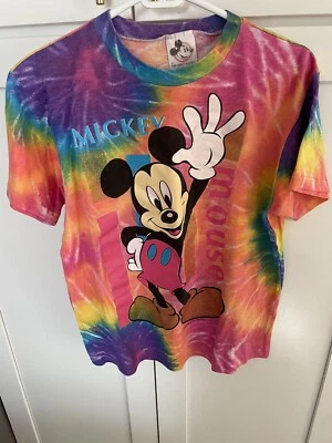 Camiseta De Colección Disney Mickey Mouse Puntada Única Tie Dye Talla Mediana EE. UU. Foto 1 de 4