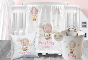 Safari theme soft fleece personalised blanket ,shawl, cushion, nursery pillow - Picture 1 of 2