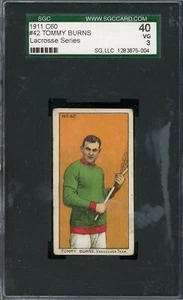 1910-11 C60 Boxeo Lacrosse #42 Tommy Burns SGC 3 - Imagen 1 de 2