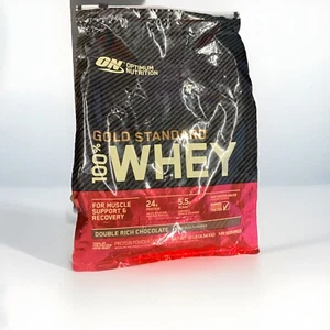 Optimum Nutrition Gold Standard 100% Whey Dble Rich Chocolate 146 Servings 10 Lb - Picture 1 of 4