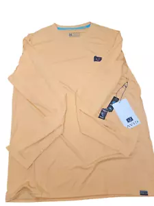 Avid Core AVIDry Long Sleeve Sunset Orange Fishing Shirt UPF 50 Sun Protection - Picture 1 of 6