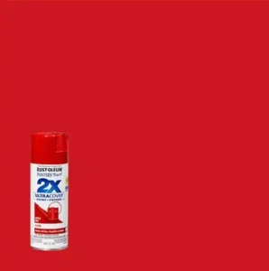 Rustoleum Gloss Apple Red Spray Paint 12 Oz. 2x Ultra Cover - Picture 1 of 3