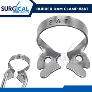 Morsetti per diga in gomma endodontica #2AT acciaio inox chirurgica dentale grado tedesco - Foto 1 di 7