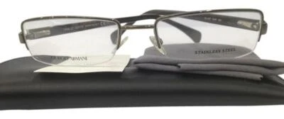 GIORGIO ARMANI GA867 O4R BROWN SEMI RIMLESS METAL EYEGLASSES 52-18-140 NEW RX - Image 1 of 2