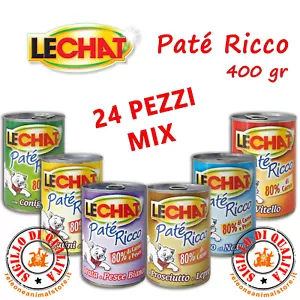 LECHAT Patè Ricco Gatto 24X400 gr Gatti pate' Scatolette Gatto Gusti Mix - Foto 1 di 1