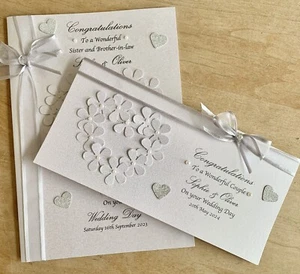 Carta di fidanzamento personalizzata fatta a mano giorno di nozze e portafoglio regalo con denaro corrispondente - Foto 1 di 5