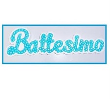 PORTACONFETTI CARAMELLE SCRITTA BATTESIMO IN POLISTIROLO