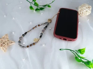 Petites perles téléphone charme longe téléphone accessoire sangle téléphone cadeau pour elle - Photo 1 sur 13