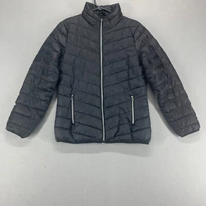 Big Chill Jacket Womens Medium Black Full Zip Pocket Puffer Mock Neck Outdoor - Picture 1 of 14