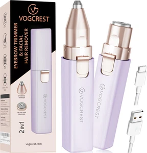 Rechargeable Facial Hair Remover for Women: 2 in 1 Electric Eyebrow and Facial - Picture 1 of 5