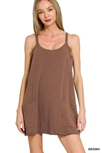 Cami Mini Dress with Built-in Romper Liner – Chic Summer Outfit - Picture 1 of 4