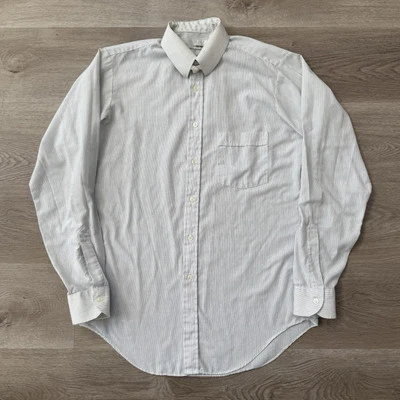 Vintage 60s Arrow Kent Collection Tab Collar Chin Strap Button Shirt Men M 15-34 - Image 1 of 4