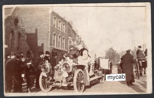 Postcard Weymouth Dorset decorated motor car posted 1906 RP - Picture 1 of 2