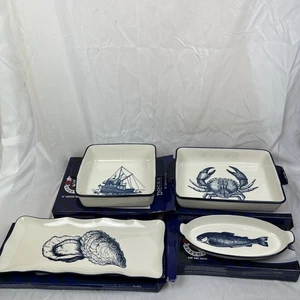NEU Cuisine & Company Dockside Backformen 4er Set Geschirr Angeln Meer Kochgeschirr - Bild 1 von 12