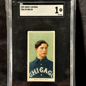 T206 ED WALSH Portrait HOF Baseball Tabakkarte SCG 1 SIEHT SEHR GUT AUS + Chicago PINHOLE - Bild 1 von 5