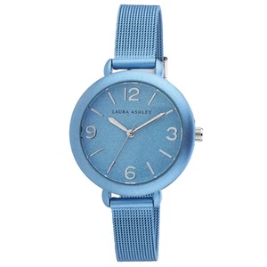 Orologio Laura Ashley verde donna glitter quadrante scintillante cinturino a rete spray - Foto 1 di 17