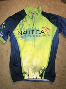 Men's Cycling Jersey Nautica K-Swiss South Beach Miami Triathlon Tri Jersey S - Picture 1 of 1