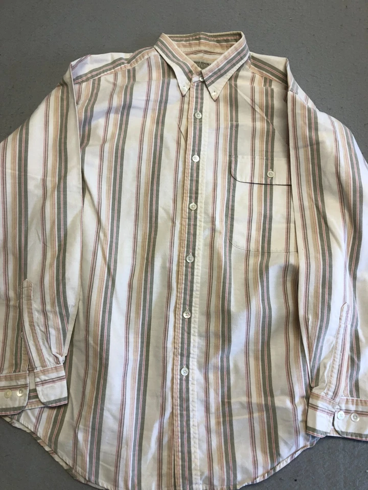 Banana Republic Button Down Shirt Men's Large Safari Beige Pocket Collar Cotton - Image 1 of 4