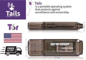 Anonymous Bootable Tails OS Linux 6.18 ( 32 GB USB 3.0 3.1 ) Drive Live Latest - Picture 1 of 2