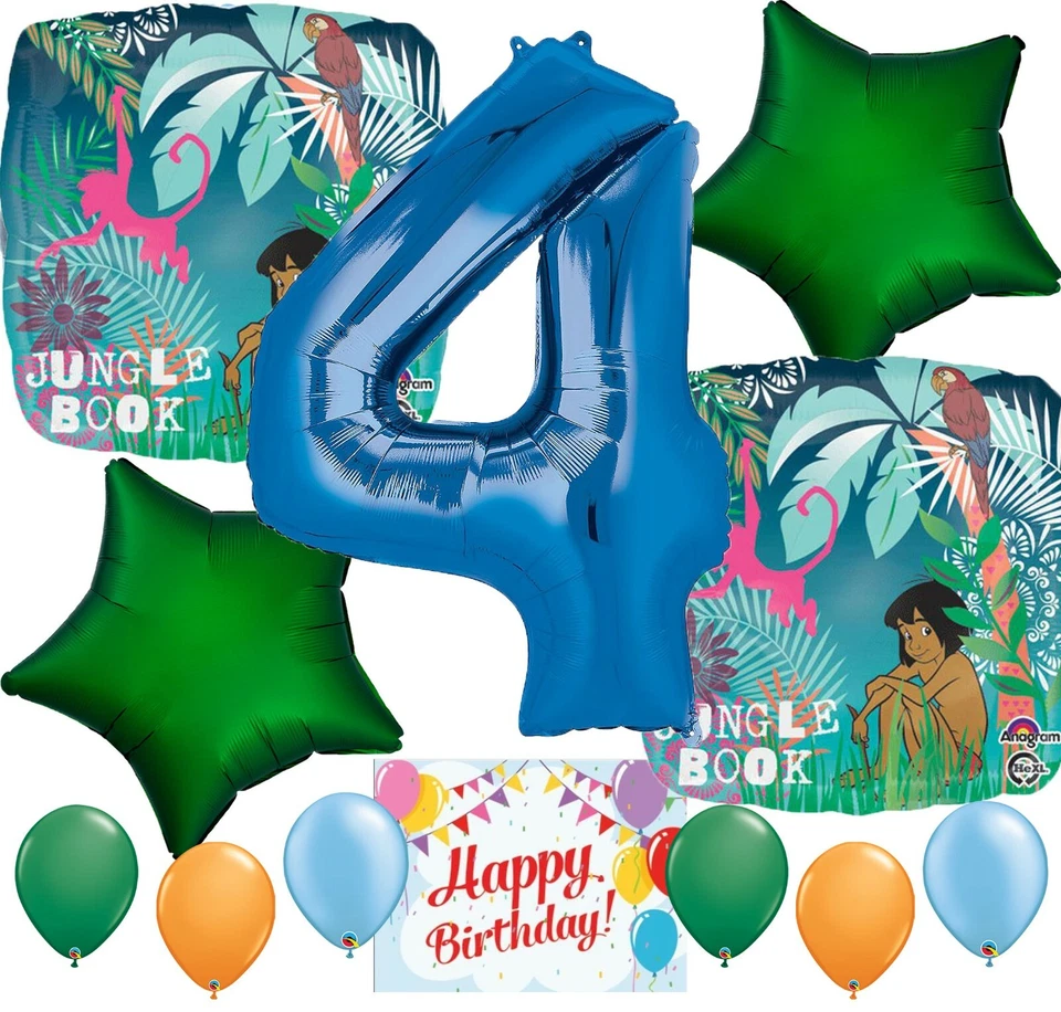 Книга джунглей вечеринки расходные материалы воздушный шар украшение комплект для 4-й день рождения - Изображение 1 из 1