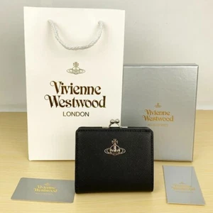 Cartera Vivienne Westwood Cuero Multi-Tarjeta Bolsillo Cierre Botón a Presión - Imagen 1 de 4