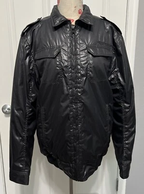 ZOO YORK Size L Black Puffer Jacket Coat Pockets Warm Zip Mens - Image 1 of 4