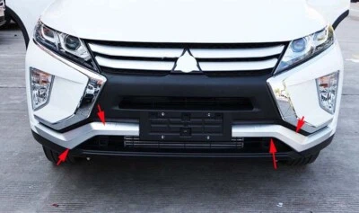 Защитная накладка на передний бампер отделка для Mitsubishi Eclipse Cross 2018-2021 годов выпуска матовая  - Изображение 1 из 3