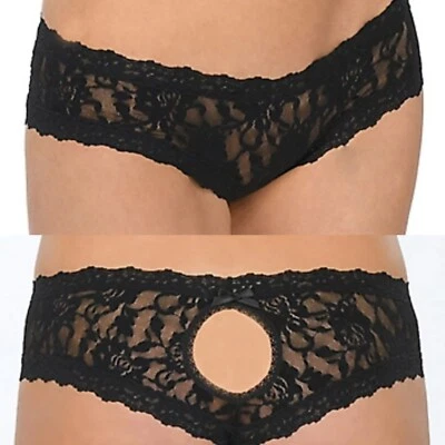 NUEVO CON ETIQUETAS Hanky Panky 482921X Talla Grande Después de Medianoche Refuerzo Abierto Cheeky Hipster 1X Foto 1 de 4