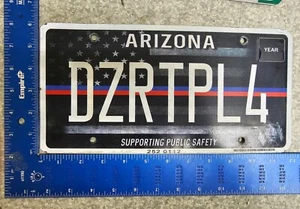 ARIZONA AZ VANITY LICENSE PLATE TAG DZRTPL4 DESERT PLATE 4 DESERT PUBLIC SAFETY - Picture 1 of 1