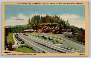 Postal Área de Estacionamiento Newfound Gap Great Smokey Mountains National Park B8 - Imagen 1 de 2