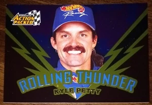 KYLE PETTY/HOT WHEELS RACING 1997 ACTION PACKED ROLLING THUNDER CARD #6 Nice! - Picture 1 of 2