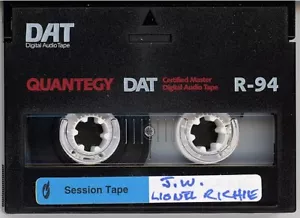 Original -LIONEL RICHIE- The HIT FACTORY MASTER Recording DAT Tape - Bild 1 von 6