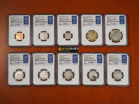 2017 S 225TH ANNIVERSARY ENHANCED NGC SP70 FIRST DAY PHILLY SET RHETT JEPPSON Cover