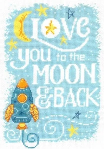 Love You to the Moon Counted Cross Stitch Pattern By Diane Arthurs - Picture 1 of 2